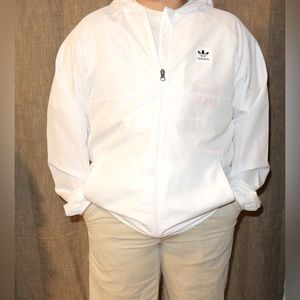 Sold Adidas Windbreaker Rain Coat Full zip Coat Size M